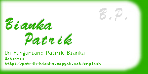 bianka patrik business card